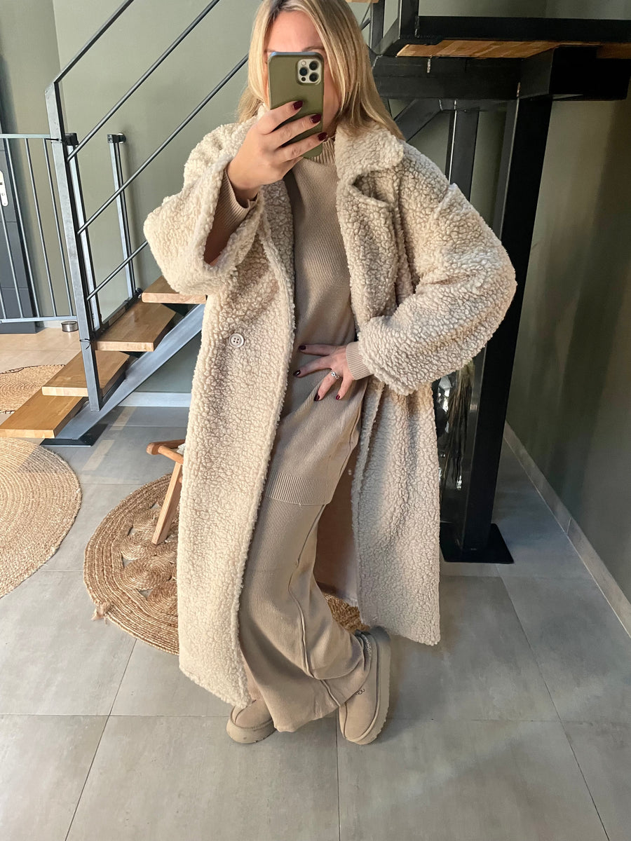 Manteau Teddy beige – milaetjoy