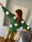 Pull Marguerite - vert