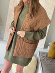 Gilet Sans Manches Jamie velours - camel