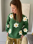 Pull Marguerite - vert