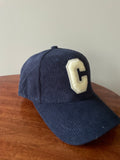 Casquette “C” - velours bleu nuit