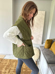 Gilet Sans Manches Jamie velours - Olive