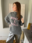 Pull Rock & Roll - gris anthracite/ rose pastel