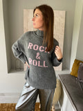 Pull Rock & Roll - gris anthracite/ rose pastel