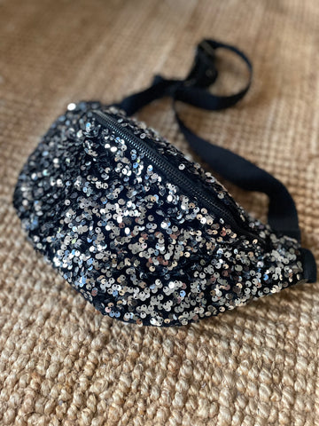 Sac banane sequin - argenté