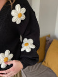 Gilet Marguerites - noir