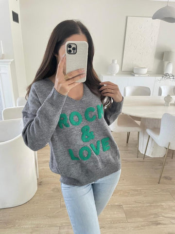 Pull Rock & Love - gris/vert