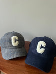 Casquette “C” - carreaux gris bleu