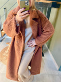 Manteau Teddy - marron