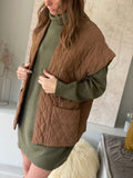 Gilet Sans Manches Jamie velours - camel