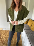 Gilet Sans Manches Jamie velours - Olive