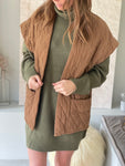 Gilet Sans Manches Jamie velours - camel