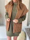 Gilet Sans Manches Jamie velours - camel