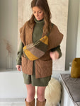 Gilet Sans Manches Jamie velours - camel