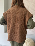 Gilet Sans Manches Jamie velours - camel