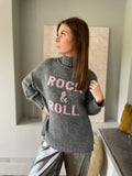 Pull Rock & Roll - gris anthracite/ rose pastel