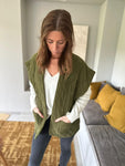 Gilet Sans Manches Jamie velours - Olive