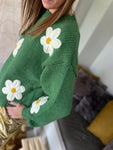 Pull Marguerite - vert